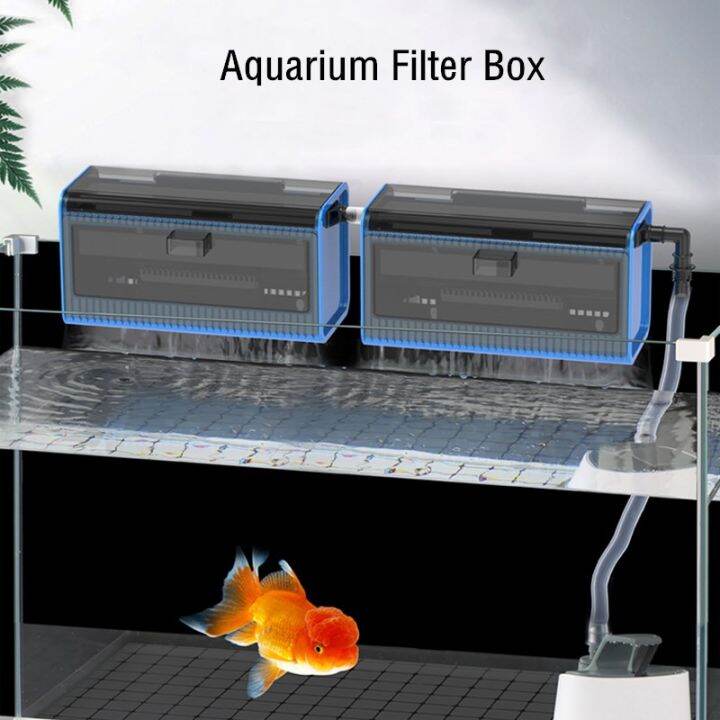Aquarium Water Filter Box Submersible Water Pump Top Filtration Fish Tank Filter With