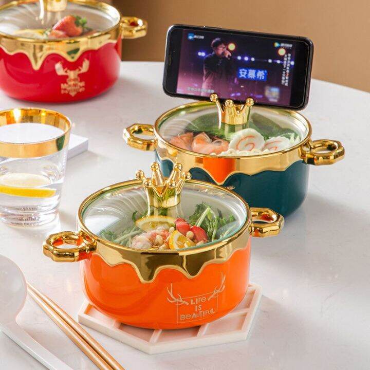 700ml-elk-forest-ceramic-noodle-bowl-with-lid-student-creative-soup-bowl-home-two-ear-salad-bowl-pasta-bowl-cute-bowl