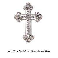 {EDDLYT}2015ใหม่แฟชั่น Rhinestone เข็มกลัด PinsCool Men Cross เข็มกลัดสำหรับชาย Broche Vintage ผ้าพันคอหัวเข็มขัด Pin Broach Broach อุปกรณ์เสริม