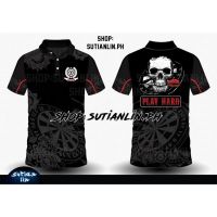 Darts Skull POLO SHIRT- Excellent Quality Full Sublimation Jersey Shirt Big Size XS-4XL A337