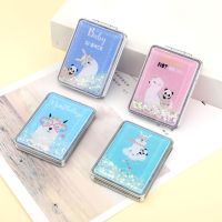 Quicksand Makeup Square Mirror Cute Girl Cartoon Double-Sided Mirror Portable Makeup Mirror Home Decoration Accessories Mirrors