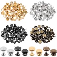 20 set Round Flat Rivets Spikes Studs Metal Punk Rock For DIY Leathercraft Scrapbooking Shoes Belt Cap Bag Tag Cloth Accessories