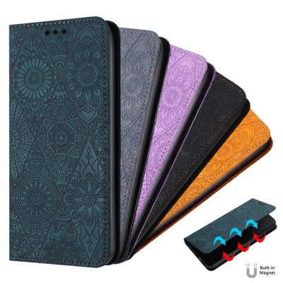 【LZ】 Retro Magnetic Leather Case For Xiaomi Mi 11 12 Lite 12T POCO X3 NFC X4 X5 Pro 5G M3 Wallet Flip Stand Phone Book Cover Flower