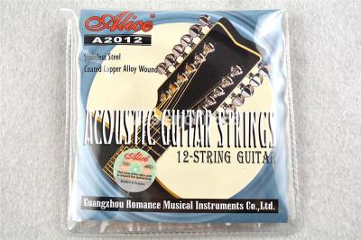 Alice A2012 12-String Acoustic Guitar Strings Stainless Steel Coated Copper Alloy Wound 1st-12th Wholesales Free Shippng