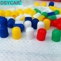 Dsycar 100ชิ้นล็อตแฟชั่นจักรยานยางวาล์ว caps พลาสติก Schrader วาล์ว Multi-สีจักรยานยางวาล์ว caps ฝุ่นครอบคลุม