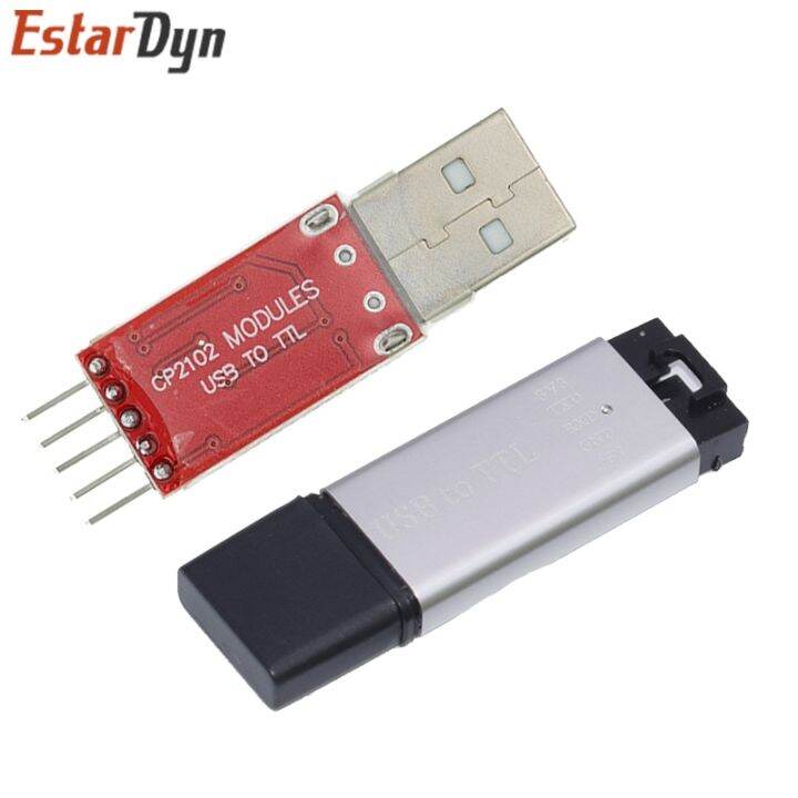 cp2102-usb-2-0-to-uart-ttl-5pin-connector-module-serial-converter-stc-replace-ft232-ch340-pl2303-aluminum-shell-cp2102-usb-2-0