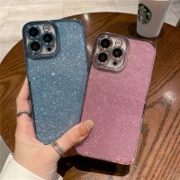 HOCE Shiny Glitter ชุบสำหรับ iPhone 11 12 13 Mini 14 Pro Max Luxury Double Layer Clear สำหรับ Iphone 6 6S 6Plus 6S Plus 7 8 Plus X XR XS Max ป้องกัน