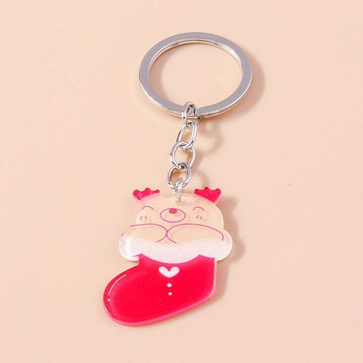 cute-christmas-keychains-christmas-tree-snowman-deer-socks-keyrings-festival-gifts-for-women-men-car-key-handbag-key-chains