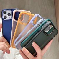 เคสหลังใสขุ่น ขอบสีกล้อง ใช้สำหรับ Xiaomi Redmi A1 Redmi 9A 9C Redmi 10 10A 10C Redmi Note8 Note8pro Redmi Note9 Noe9s Nore9pro Redmi Note7 Redmi Note10 Note10s Redmi Note11 Note11s Note11pro  Mi11T Mi11Tpro Poco X3pro