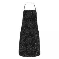 Spider Webs Aprons Unisex Waterproof Kitchen Bibs Animal Polyester Cuisine Cooking Baking Tablier Aprons