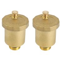 2X Brass Automatic Air Vent Valve 1/2 Inch Male Thread for Solar Water Heater Pressure Relief Valve Tools Air Vent Valve