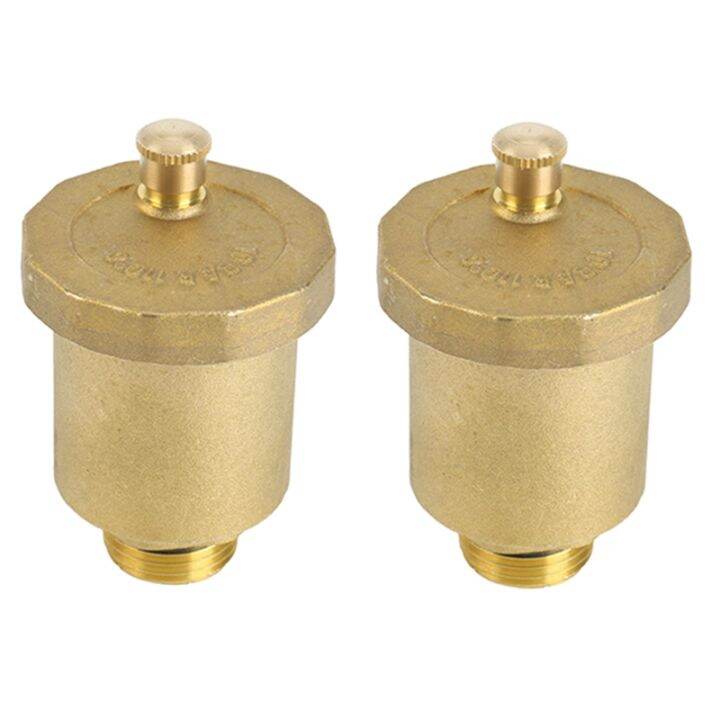 2X Brass Automatic Air Vent Valve 1/2 Inch Male Thread for Solar Water