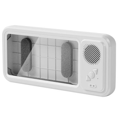 Waterproof Anti-Fog Touch Screen Wall Mounted with Bluetooth Speaker Wall Mount Phone Holder for Shower Bathroom