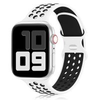 ✘❣ Strap For Apple Watch band 7 8 41mm 45mm 40 44 38 42mm Silicone Breathable sport bracelet iWatch serie 8 7 SE 6 5 3 Ultra 49mm