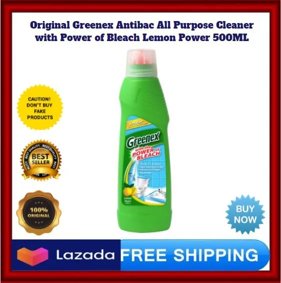 Original Greenex Antibac All Purpose Cleaner with Power of Bleach Lemon ...