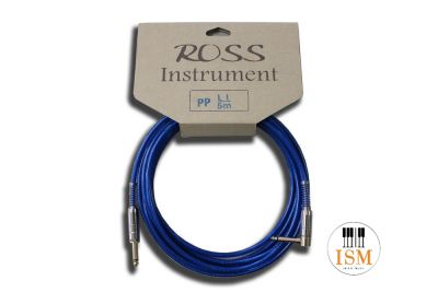 Rock Ross สายแจ็ค 5 เมตร Instrument Cable 5m รุ่น PP-LI5 หัวตรง+หัวงอ