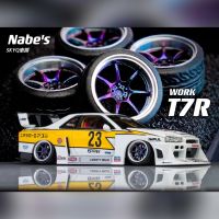 1/64 Chika Handmade Modify Parts 8.9mm/9.8mm Tires and Wheels BBS RS/BBS LM/Weds TC105 Suit for Car Model HW/ Tomy /Mini Gt/R35