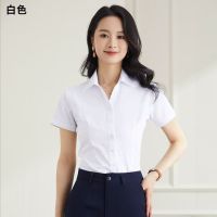 Summer wear white shirt female short-sleeved clothing v-neck top temperament cultivate ones morality version of han edition is loaded with cotton twill shirt