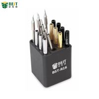 +【‘ BST-R16 16-Hole Classified Storage Box For T12 JBC T210/T245/C115 Soldering Iron Tips Organizer Phone Repair Tool Holder