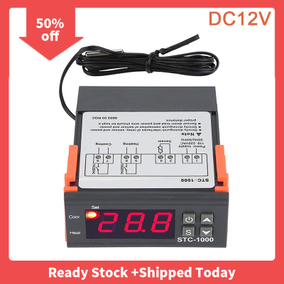 🔥🔥🔥Pheebss ตัวควบคุม AC110-220V เทอร์โมสแตทตัวควบคุมอุณหภูมิ STC-1000ดิจิตัล LED ใช้งานได้อเนกประสงค์ DC12V DC24V