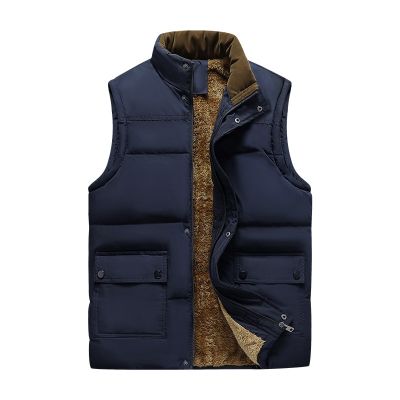 ZZOOI Men Winter Sleeveless Down Jacket Men 2022 New Casual Waterproof Jacket Blue Fashion Soft Shell Windbreaker Down Jacket For Men