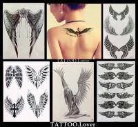 #แทททูลายปีกนก/ขนนก#แทททูแฟชั่น Tattoo Sticker สติ๊กเกอร์รอยสักชั่วคราวกันน้ำได้ สวยเหมือนสักจริง ลดราคาพิเศษ สั่งหลายชิ้นมีของแถม