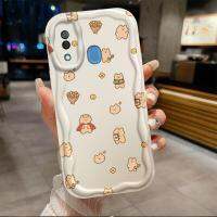 A20 A30ปลอกสำหรับ Samsung/ลายคลื่น M10S หมีทำจากไอศครีมปลอกเคสโทรศัพท์เนื้อนุ่มสาวน่ารัก