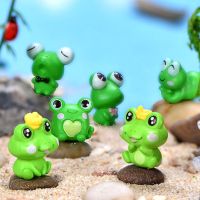 【cw】 6 PCS/Set Garden Dollhouse Accessories Bonsai Landscape Frog Ornament Statue Miniature Frogs ！