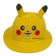 Mũ rộng vành trẻ em hình Pikachu dễ thương - Vàng