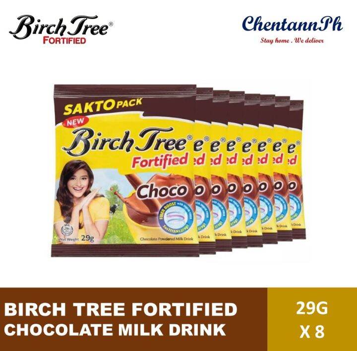 29G BIRCH TREE CHOCOLATE Powdered Milk Drink Fiber Boost 29g x 8
