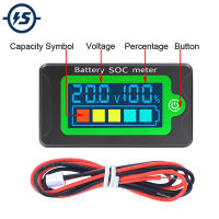 กันน้ำแบตเตอรี่ความจุ Monitor DC8-100V LCD Digital voltmeter เหล็ก SOC Meter Tester 12V 24V 66 V 48V 60V 72V