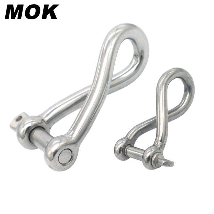 【HOT】 Stainless Steel Twisted Shackle Sailboat Shackle Reverse Shackle