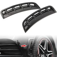 Bright Black Black Front Wheel Side Air Vent Canards Trim Decoration For Mercedes-BENZ A-Class W177 A200 A250 A220 A35 AMG 2019 2020