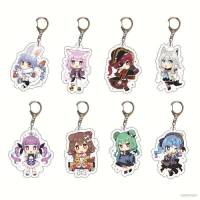 HOLOLIVE Keychain Anime Acrylic Bag Pandant Keyring 6cm Shirakami Fubuki Natsuiro Matsuri Akai Haato Key Chain series High popularity popular