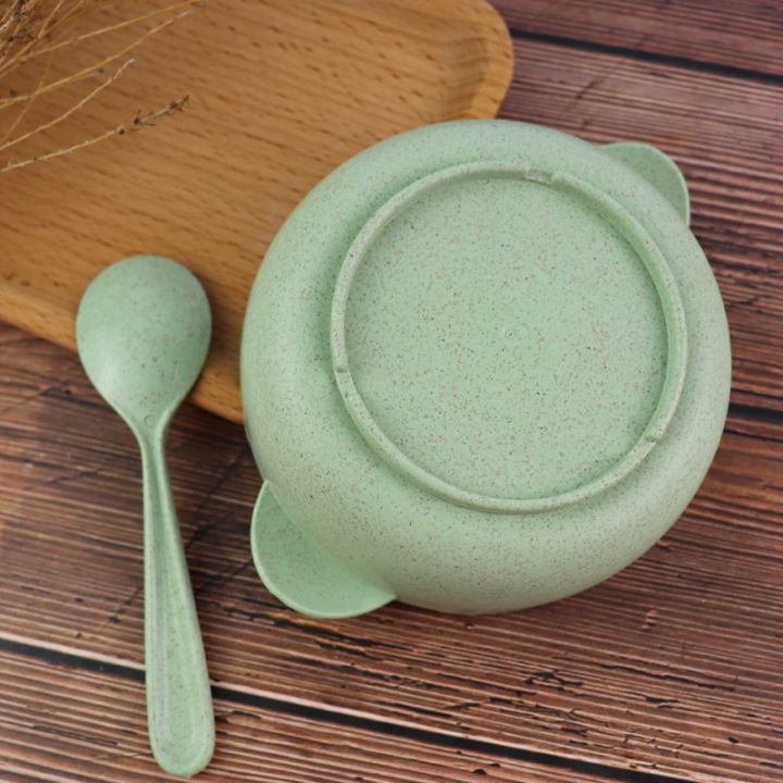 baby-feeding-tableware-set-eco-friendly-wheat-straw-kids-anti-hot-bowl-and-spoon-infant-plate-children-dish-dinnerware-supplies