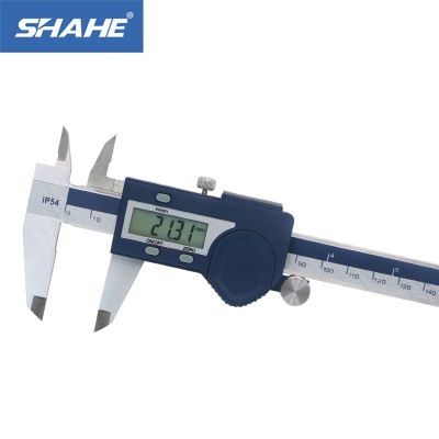 SHAHE เครื่องวัดอิเล็กทรอนิกส์แสตนเลสดิจิตอลกันน้ำ IP54,เวอร์เนียสเกล150มม. เครื่องมือวัดเวอร์เนีย