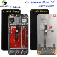 จอแสดงสำหรับหน้าจอ Lcd Huawei Nova 5t ทัชสกรีนหน้าจอสำรองกระจกกันรอยดิจิตอลสำหรับกระจก Huawei Nova 5t