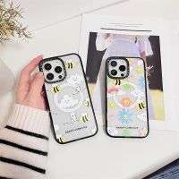 【Summer Bee】casetify เคสป้องกันโทรศัพท์มือถืออะคริลิค ลายผึ้ง และตัวอักษร แกะสลัก สําหรับ iPhone 14 Pro MAX 11 12 13 Pro MAX 14 Plus