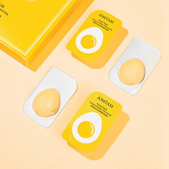 JOMTAM 8PCS Little Pudding Jelly Mask Anti Aging Antiwrinkle Moisturizing Firming Facial Masks