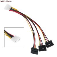 1pc 4Pin IDE Molex To 3 ATA SATA Power Splitter Extension Cable Connectors Hard Drive Power Cord