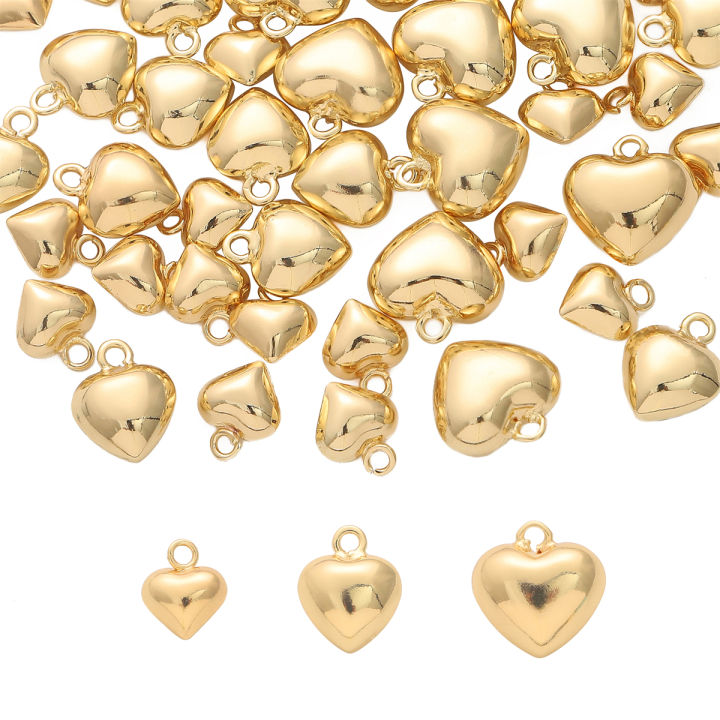 จี้ห้อยคอน่ารักสร้อยคอรูปหัวใจทองเหลืองชุบทอง14k-สำหรับทำเครื่องประดับแฟชั่นเครื่องประดับ-diy