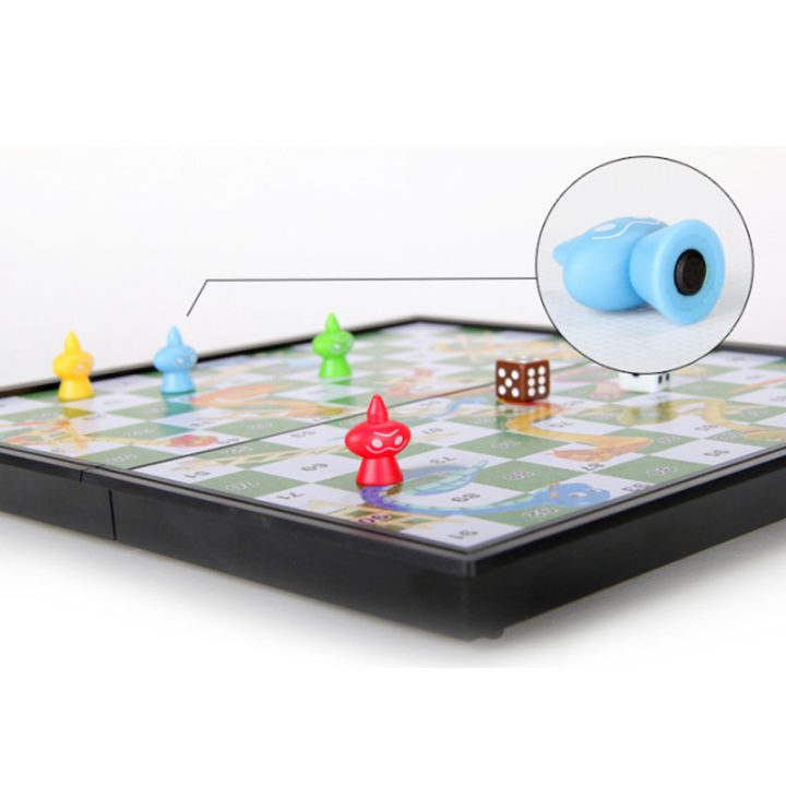 foldable-chessboard-magnetic-snake-and-ladder-chess-board-game-family-party-กระดานหมากรุกพับได้แม่เหล็กงูและบันไดเกมกระดานหมากรุกครอบครัวพรรคปริศนาเด็กของขวั