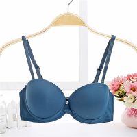 [A LIKE] ชุดชั้นในสตรีเซ็กซี่ไม่มีรอยต่อสายรัดปรับได้ Halfbradeep U Push Up Bra รัดตัว