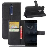 Untuk เคส Nokia 5 5.2 Inci Dompet Mewah Kulit PU Penutup Belakang Ponsel Untuk เคส Nokia5 Nokia 5พลิกได้