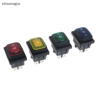 shounagui 1PC 30A/250V 6Pin Waterproof Auto Boat TOGGLE Rocker Switch พร้อม LED 12V 220V