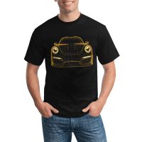 Classic Sports Car T-Shirts Neon Line Art Vintage Cotton T-Shirt Crew Neck Print Essential Tees Summer Plus Size Clothes