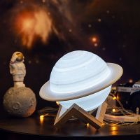 Coquimbo 3D Printing Saturn Lamp Home Decoration Bedroom LED Night Light With Remote Controller For Childrens Gift Night Lamp