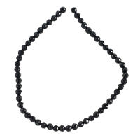 Genuine Faceted Round Agate - (Black)