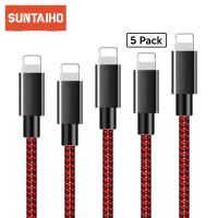 【Taotao Electronics】 5Pack สาย USB สำหรับ iPhone 12 11 Pro Max Xr X 8 Plus 2.4A Fast Charging สำหรับ7 6 5S SE iPad Data Charger