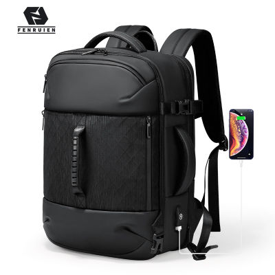 Fenruien New Man Backpack Fashion Waterproof Laptop Backpacks USB Charging Backpacking Multifunctional Large Capacity Travel Bag